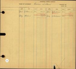 Copper Range Company Transfer Ledger 1929-1950, #044 Expenses W