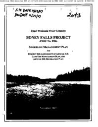 Boney Falls Project Shoreline Management Plan (2 of 3)