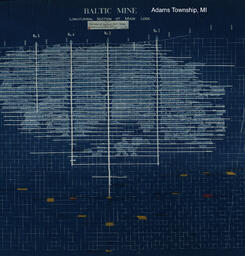 Diamond Drilling Plans--Baltic Mine Longitudinal Section of Diamond Drill Holes