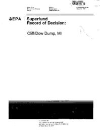 Cliffs-Dow Dump Superfund Record of Decision