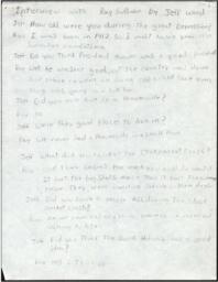 Ray Sullivan Oral History Transcript, undated