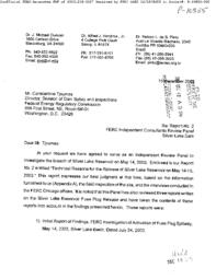 Technical Reasons for the Release of Silver Lake Reservoir on May 14-15, 2003