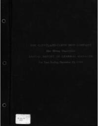 Cleveland-Cliffs Iron Company Mining Department Annual Report, 1958 (Part 1)