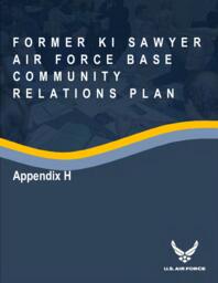 Former K.I. Sawyer Air Force Base Community Relations Plan