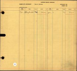 Copper Range Company Transfer Ledger 1929-1950, #031 Expenses J