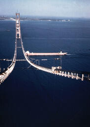 Cable spinning operation for Mackinac Bridge (12 of 12)