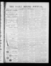 The Daily Mining Journal, 1885-08-27