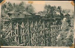 From Wood to Steel (Copper Range Railroad Train on Bridge)