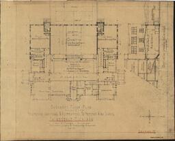 Proposed Addition to Present High School, Painesdale, Michigan, Basement Floor Plan, Scheme “E”