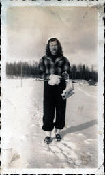 Girl with Fuzzy Gloves and Ice Skates