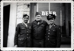 Tom Ross and Other Soldiers Outside of Restaurant (1 of 2)