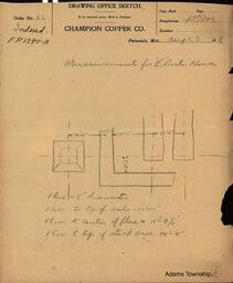 Details of stack and flue for E Boiler House, Champion Mine