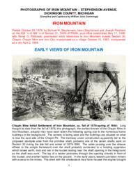 Menominee Iron Range photographs