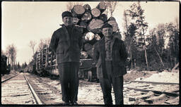 Men in Front of Flatcars