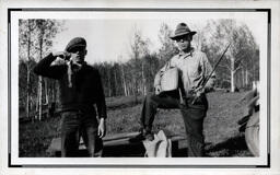 Tom Ross and Father with Fishing Gear